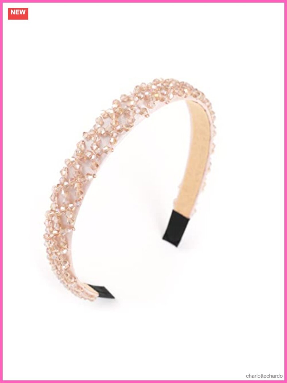 Rhinestone Crystal Headband Beaded Padded Sparkly Hair Accessory Wedding